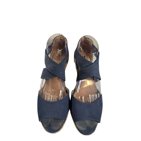 WHITE MOUNTAIN Women's HUDLIN Sandal Blue Espadrille Wedge Sandals Size 8.5 - Picture 2 of 6